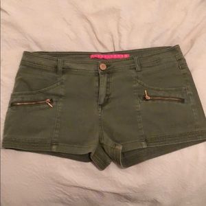 Green khaki shorts